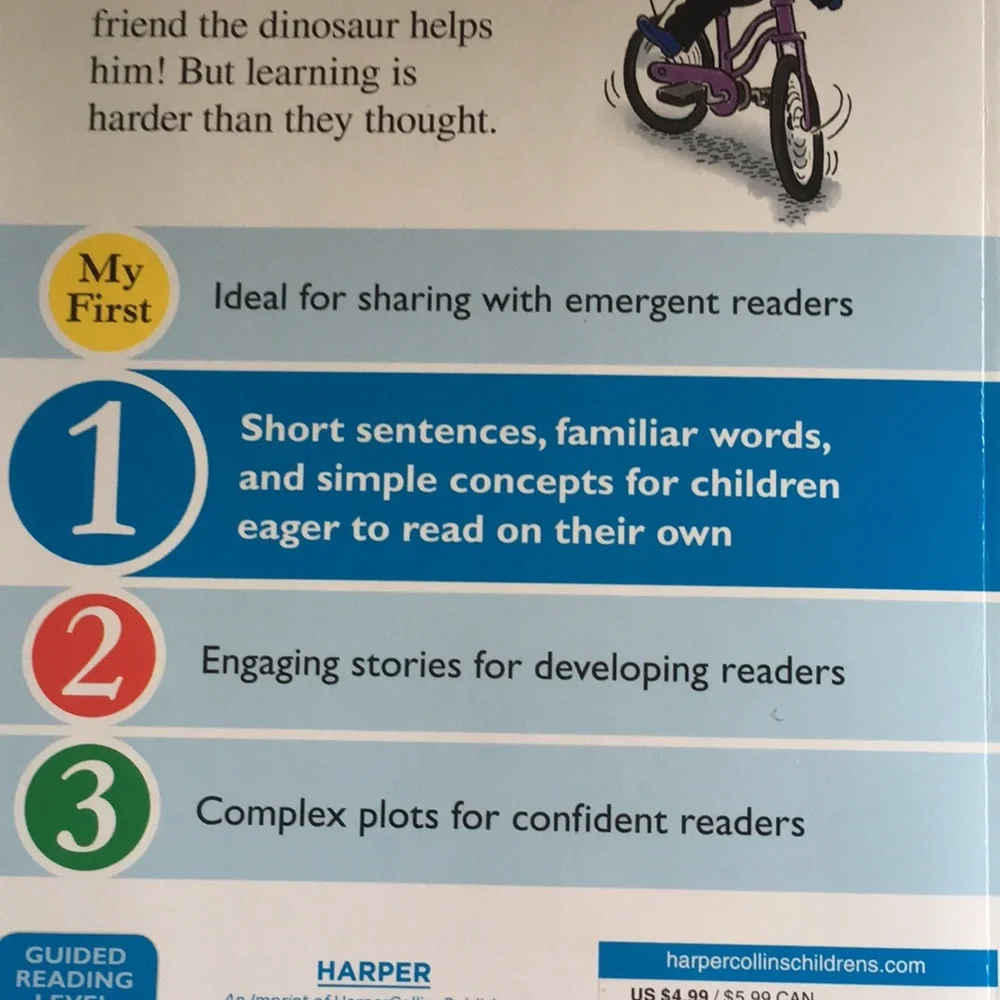 COPY - 🐊 3/$12. Danny and the Dinosaur Ride a Bike, paperback book
